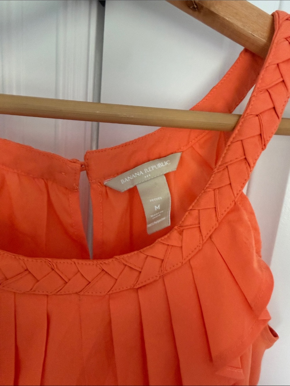Banana Republic Orange Braided-Neck Ruffle Camisole - Picture 2 of 3